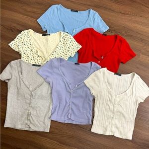 6 Brandy Melville Top Lot Zelly Crop Top